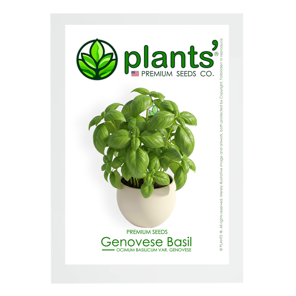 Genovese Basil | Premium Seeds | Ocimum basilicum var. genovese | Plants'®